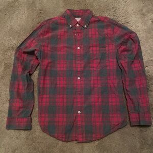 Merona Red and Gray Checkered Men's Shirt